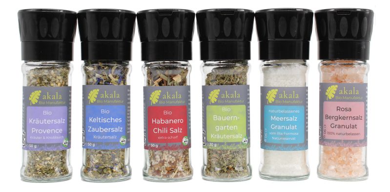 Bio Gewürzmühlen von akala